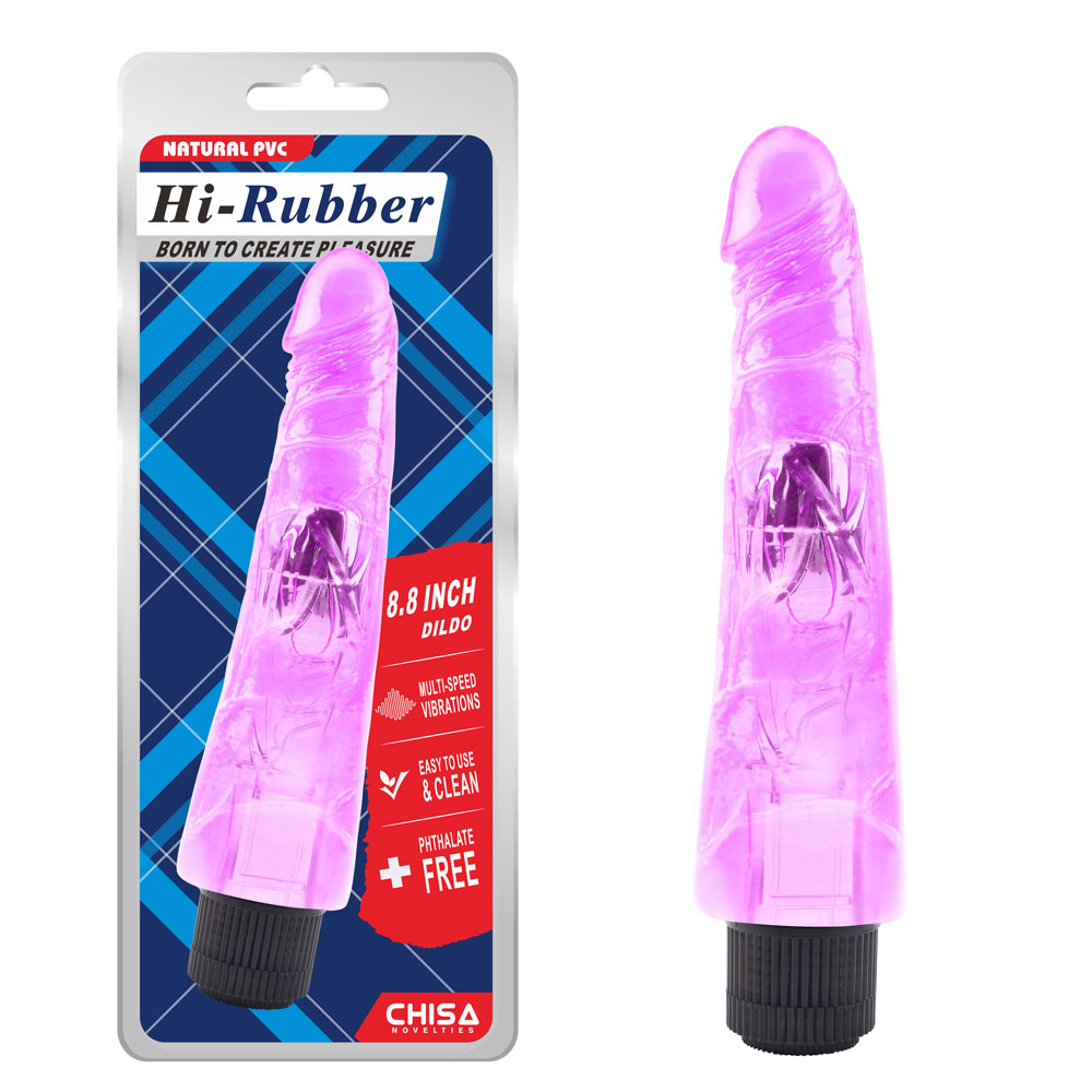 8.8 Inch Vibrating Dildo-Purple