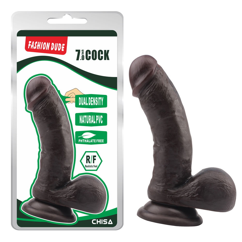 Fashion Dude-7.0 Inch Cock-Brown